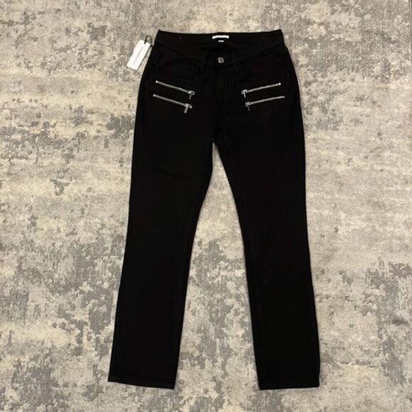 NWT WeWoreWhat Black Low Rise Cropped Rocker Jeans Sz 24 (missing chain) - Picture 4 of 13